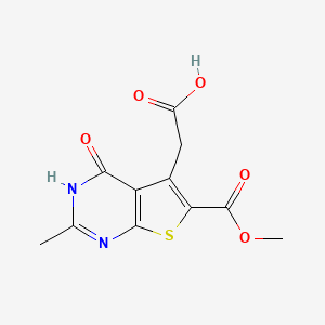 2-[6-(methoxycarbonyl)-2-methyl-4-oxo-3H,4H-thieno[2,3-d]pyrimidin-5-yl]acetic acid