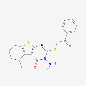 3-amino-5-methyl-2-[(2-oxo-2-phenylethyl)sulfanyl]-5,6,7,8-tetrahydro[1]benzothieno[2,3-d]pyrimidin-4(3H)-one