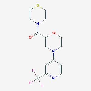 Thiomorpholin-4-yl-[4-[2-(trifluoromethyl)pyridin-4-yl]morpholin-2-yl]methanone