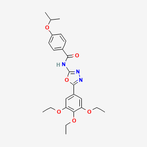 4-isopropoxy-N-(5-(3,4,5-triethoxyphenyl)-1,3,4-oxadiazol-2-yl)benzamide