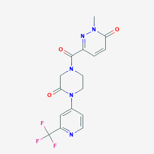 2-Methyl-6-[3-oxo-4-[2-(trifluoromethyl)pyridin-4-yl]piperazine-1-carbonyl]pyridazin-3-one