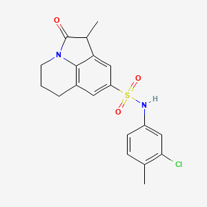 molecular formula C19H19ClN2O3S B2762729 N-(3-chloro-4-methylphenyl)-1-methyl-2-oxo-2,4,5,6-tetrahydro-1H-pyrrolo[3,2,1-ij]quinoline-8-sulfonamide CAS No. 898411-70-6