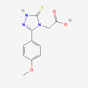 2-[3-(4-methoxyphenyl)-5-sulfanyl-4H-1,2,4-triazol-4-yl]acetic acid