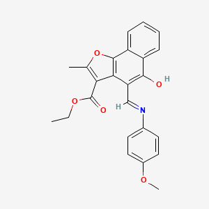 (Z)-ethyl 4-(((4-methoxyphenyl)amino)methylene)-2-methyl-5-oxo-4,5-dihydronaphtho[1,2-b]furan-3-carboxylate