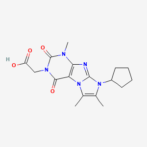 (8-cyclopentyl-1,6,7-trimethyl-2,4-dioxo-1,2,4,8-tetrahydro-3H-imidazo[2,1-f]purin-3-yl)acetic acid