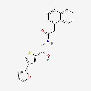 molecular formula C22H19NO3S B2762748 N-{2-[4-(furan-2-yl)thiophen-2-yl]-2-hydroxyethyl}-2-(naphthalen-1-yl)acetamide CAS No. 2380033-55-4