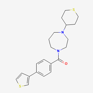 (4-(tetrahydro-2H-thiopyran-4-yl)-1,4-diazepan-1-yl)(4-(thiophen-3-yl)phenyl)methanone