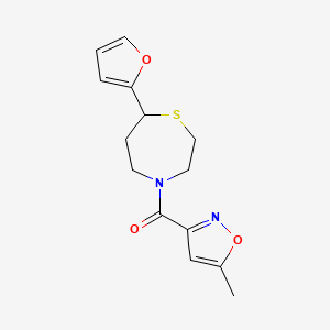 (7-(Furan-2-yl)-1,4-thiazepan-4-yl)(5-methylisoxazol-3-yl)methanone