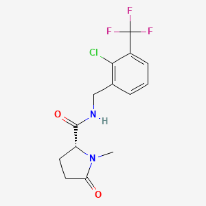 (2R)-N-{[2-chloro-3-(trifluoromethyl)phenyl]methyl}-1-methyl-5-oxopyrrolidine-2-carboxamide