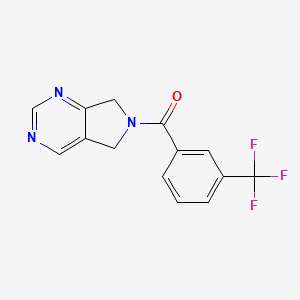 molecular formula C14H10F3N3O B2762764 (5H-吡咯并[3,4-d]嘧啶-6(7H)-基)(3-(三氟甲基)苯基)甲酮 CAS No. 1448076-41-2