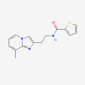 molecular formula C15H15N3OS B2762768 N-(2-(8-甲基咪唑并[1,2-a]吡啶-2-基)乙基)噻吩-2-羧酰胺 CAS No. 868978-22-7