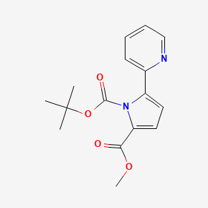 molecular formula C16H18N2O4 B2762775 1-O-Tert-butyl 2-O-methyl 5-pyridin-2-ylpyrrole-1,2-dicarboxylate CAS No. 2108555-20-8