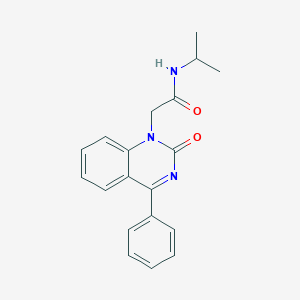 molecular formula C19H19N3O2 B2762776 N-isopropyl-2-(2-oxo-4-phenylquinazolin-1(2H)-yl)acetamide CAS No. 941877-09-4