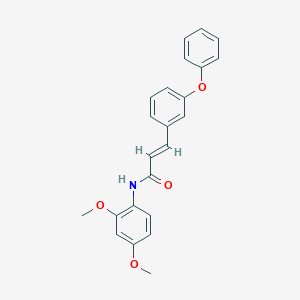 (E)-N-(2,4-dimethoxyphenyl)-3-(3-phenoxyphenyl)-2-propenamide