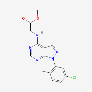 1-(5-chloro-2-methylphenyl)-N-(2,2-dimethoxyethyl)-1H-pyrazolo[3,4-d]pyrimidin-4-amine