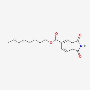 molecular formula C17H21NO4 B2762792 5-Isoindolinecarboxylic acid, 1,3-dioxo-, octyl ester CAS No. 33975-33-6