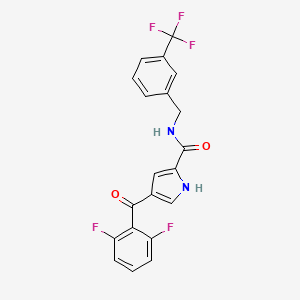 4-(2,6-difluorobenzoyl)-N-[[3-(trifluoromethyl)phenyl]methyl]-1H-pyrrole-2-carboxamide