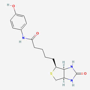 N-(4-hydroxyphenyl)-5-((3aS,4S,6aR)-2-oxohexahydro-1H-thieno[3,4-d]imidazol-4-yl)pentanamide