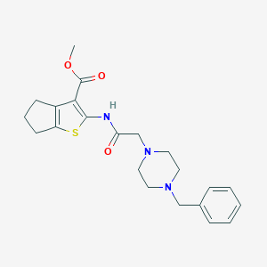 methyl 2-{[(4-benzyl-1-piperazinyl)acetyl]amino}-5,6-dihydro-4H-cyclopenta[b]thiophene-3-carboxylate