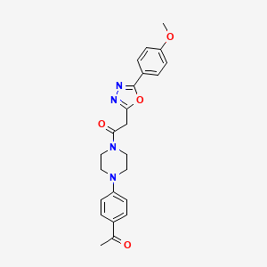 1-(4-(4-Acetylphenyl)piperazin-1-yl)-2-(5-(4-methoxyphenyl)-1,3,4-oxadiazol-2-yl)ethanone