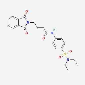 molecular formula C22H25N3O5S B2762806 N-[4-(diethylsulfamoyl)phenyl]-4-(1,3-dioxoisoindol-2-yl)butanamide CAS No. 692746-25-1