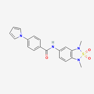 N-(1,3-dimethyl-2,2-dioxido-1,3-dihydrobenzo[c][1,2,5]thiadiazol-5-yl)-4-(1H-pyrrol-1-yl)benzamide
