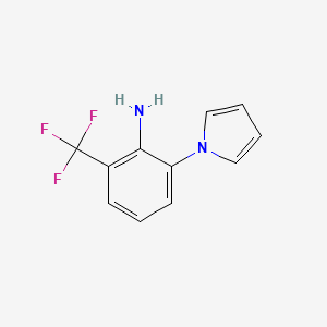 molecular formula C11H9F3N2 B2762810 2-(1H-pyrrol-1-yl)-6-(trifluoromethyl)aniline CAS No. 866042-07-1