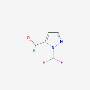 molecular formula C5H4F2N2O B2762814 1-(Difluoromethyl)-1H-pyrazole-5-carbaldehyde CAS No. 1823256-07-0