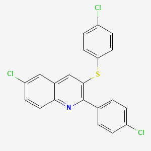6-Chloro-2-(4-chlorophenyl)-3-quinolinyl 4-chlorophenyl sulfide