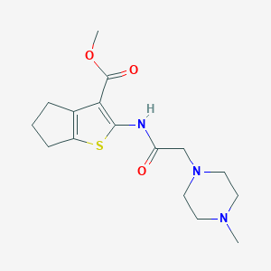 methyl 2-{[(4-methyl-1-piperazinyl)acetyl]amino}-5,6-dihydro-4H-cyclopenta[b]thiophene-3-carboxylate