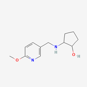 molecular formula C12H18N2O2 B2762827 2-(((6-甲氧基吡啶-3-基)甲基)氨基)环戊烷-1-醇 CAS No. 1310269-74-9