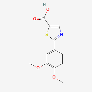 molecular formula C12H11NO4S B2762829 2-(3,4-Dimethoxyphenyl)-1,3-thiazole-5-carboxylic acid CAS No. 1094395-81-9