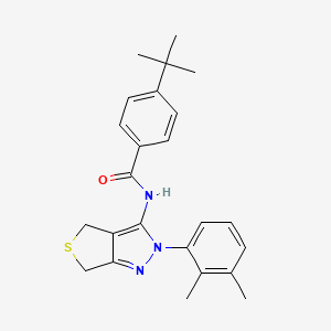 molecular formula C24H27N3OS B2762830 4-tert-butyl-N-[2-(2,3-dimethylphenyl)-4,6-dihydrothieno[3,4-c]pyrazol-3-yl]benzamide CAS No. 450344-08-8