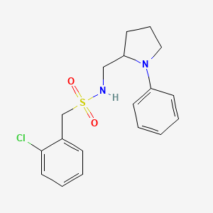 1-(2-chlorophenyl)-N-((1-phenylpyrrolidin-2-yl)methyl)methanesulfonamide