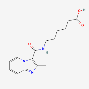 molecular formula C15H19N3O3 B2762838 6-(2-Methylimidazo[1,2-a]pyridine-3-carboxamido)hexanoic acid CAS No. 1181286-99-6