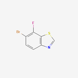 molecular formula C7H3BrFNS B2762841 6-Bromo-7-fluoro-1,3-benzothiazole CAS No. 2306278-05-5