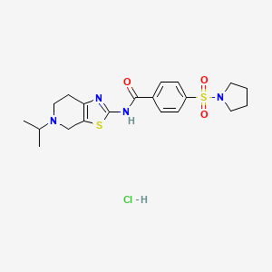 N-(5-isopropyl-4,5,6,7-tetrahydrothiazolo[5,4-c]pyridin-2-yl)-4-(pyrrolidin-1-ylsulfonyl)benzamide hydrochloride
