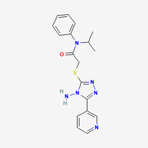 2-{[4-amino-5-(pyridin-3-yl)-4H-1,2,4-triazol-3-yl]sulfanyl}-N-phenyl-N-(propan-2-yl)acetamide