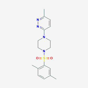 3-(4-((2,5-Dimethylphenyl)sulfonyl)piperazin-1-yl)-6-methylpyridazine