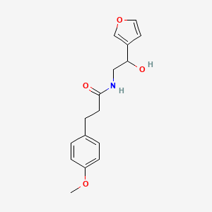 molecular formula C16H19NO4 B2762848 N-(2-(呋喃-3-基)-2-羟乙基)-3-(4-甲氧苯基)丙酰胺 CAS No. 1396873-84-9