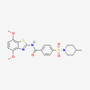 N-(4,7-dimethoxybenzo[d]thiazol-2-yl)-4-((4-methylpiperidin-1-yl)sulfonyl)benzamide