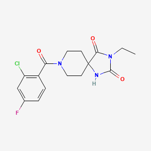 8-(2-Chloro-4-fluorobenzoyl)-3-ethyl-1,3,8-triazaspiro[4.5]decane-2,4-dione