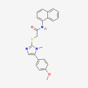 2-((5-(4-methoxyphenyl)-1-methyl-1H-imidazol-2-yl)thio)-N-(naphthalen-1-yl)acetamide