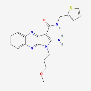 2-amino-1-(3-methoxypropyl)-N-(thiophen-2-ylmethyl)-1H-pyrrolo[2,3-b]quinoxaline-3-carboxamide
