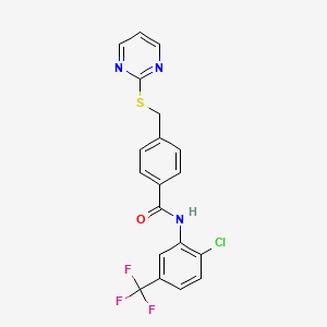 N-[2-chloro-5-(trifluoromethyl)phenyl]-4-[(pyrimidin-2-ylsulfanyl)methyl]benzamide