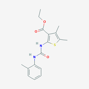 molecular formula C17H20N2O3S B276290 Ethyl 4,5-dimethyl-2-[(2-toluidinocarbonyl)amino]-3-thiophenecarboxylate 