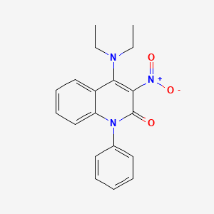 molecular formula C19H19N3O3 B2762904 4-(diethylamino)-3-nitro-1-phenylquinolin-2(1H)-one CAS No. 886158-00-5