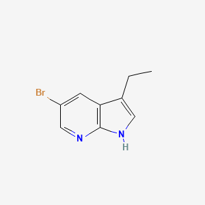 molecular formula C9H9BrN2 B2762906 5-Bromo-3-ethyl-1H-pyrrolo[2,3-b]pyridine CAS No. 1935333-86-0