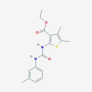molecular formula C17H20N2O3S B276291 Ethyl 4,5-dimethyl-2-[(3-toluidinocarbonyl)amino]-3-thiophenecarboxylate 
