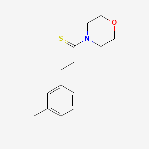 molecular formula C15H21NOS B2762914 3-(3,4-Dimethylphenyl)-1-(morpholin-4-yl)propane-1-thione CAS No. 1326878-07-2